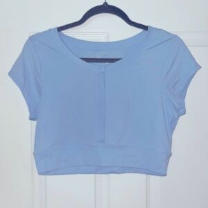 Aerie Sky Blue Women's Workout Crop Top Medium